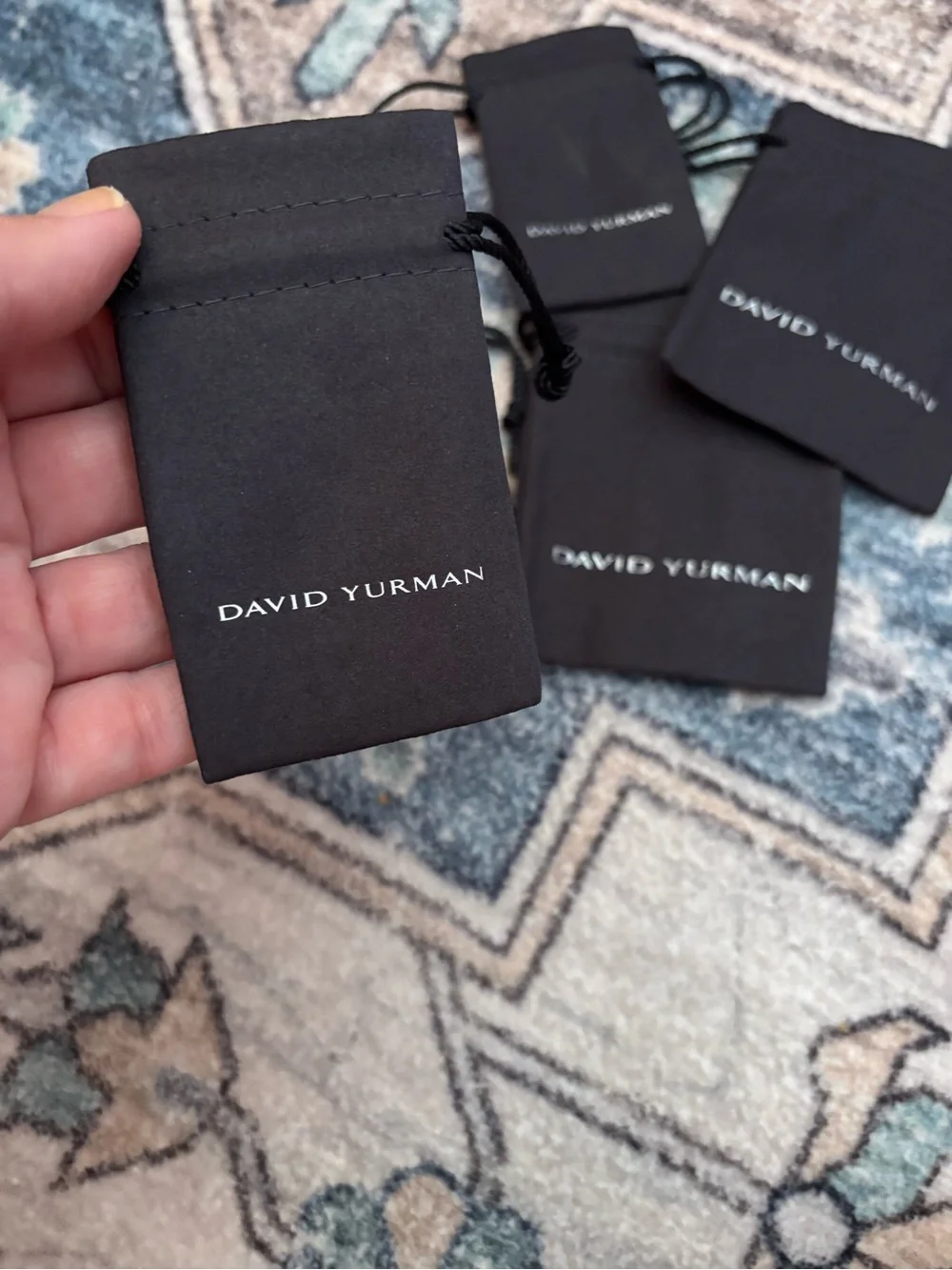 (5) Authentic David Yurman  Jewelry Pouches